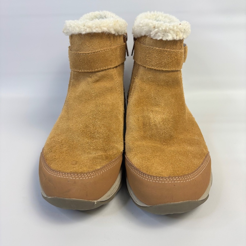 EASY SPIRIT Womens Brown Water Resistant Elk Round Toe Wedge Zip-Up Winter 9M - Picture 4 of 11